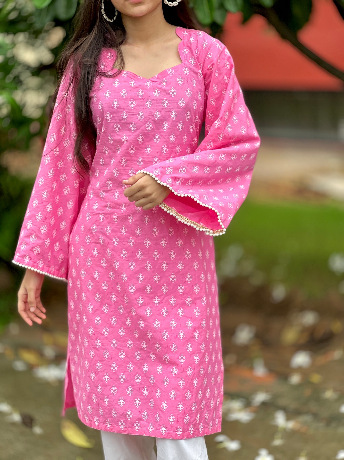 Baby Pink Pakisthani Touch Kurti