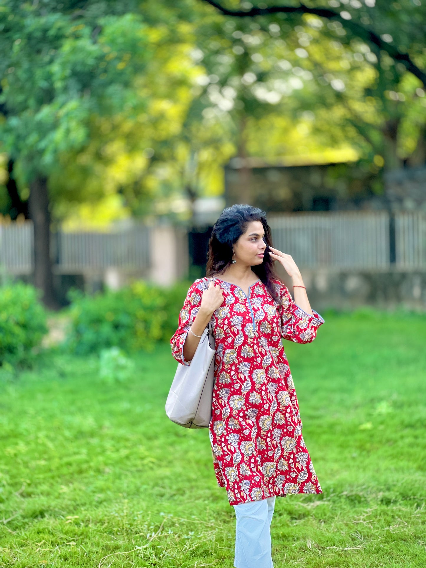 Red Gorgeous floral Kurti