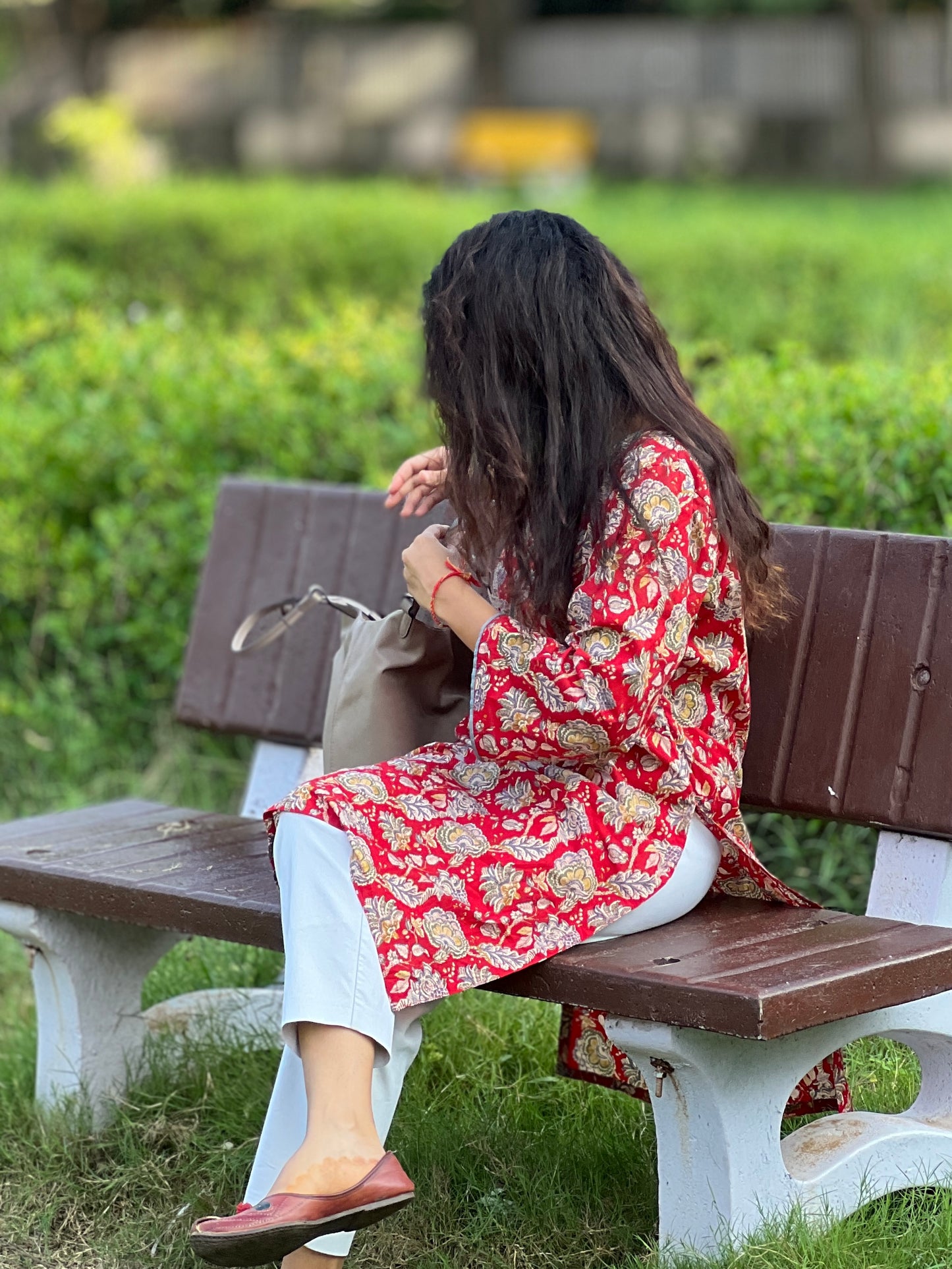 Red Gorgeous floral Kurti