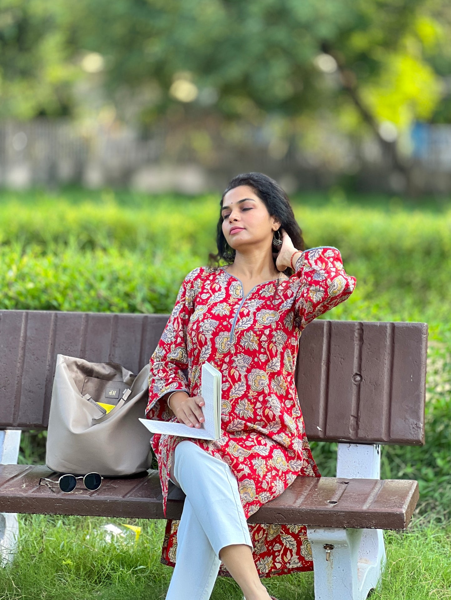 Red Gorgeous floral Kurti