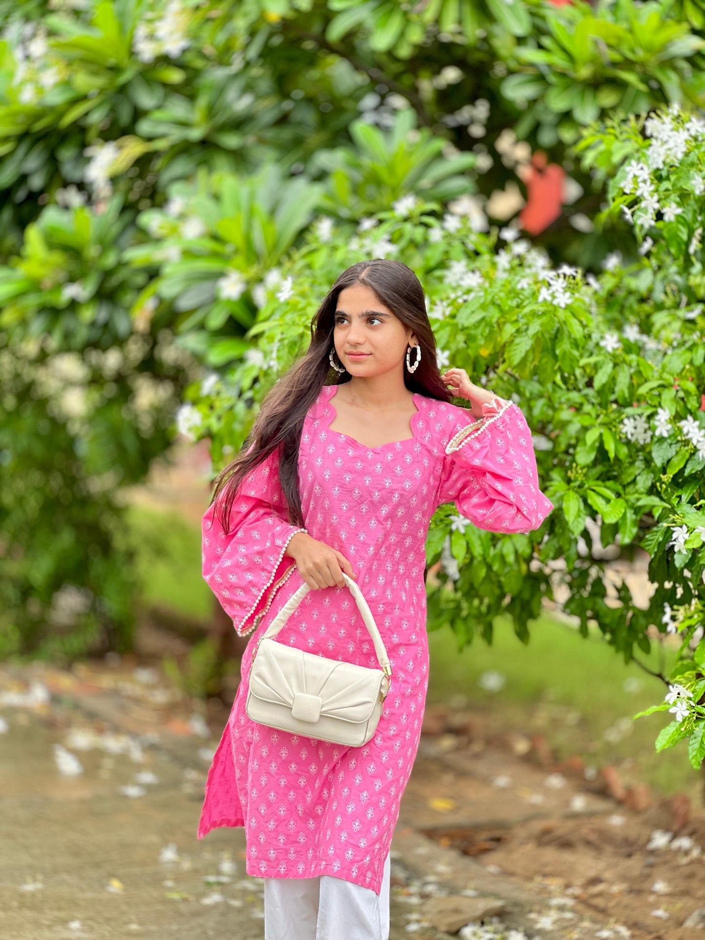Baby Pink Pakisthani Touch Kurti