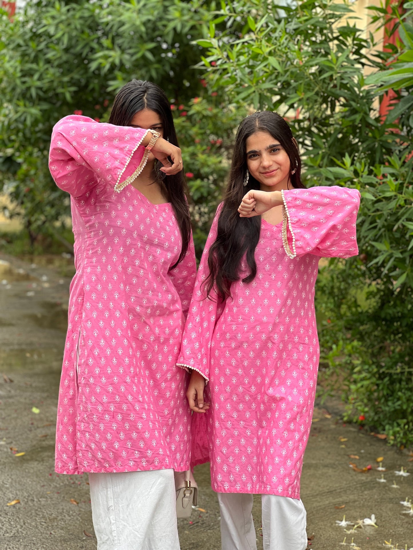 Baby Pink Pakisthani Touch Kurti