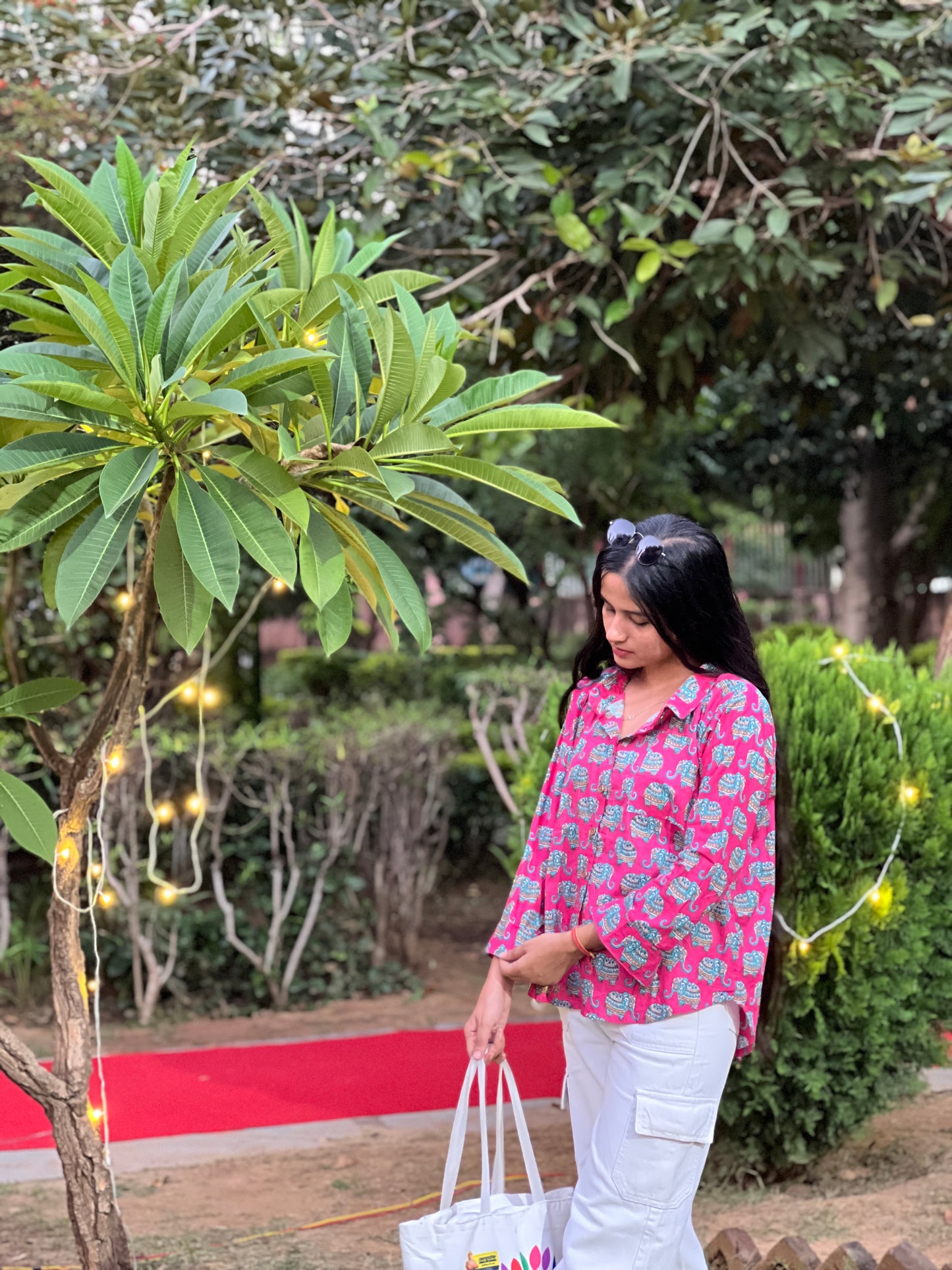 Pink Pattern full Sleeve Collared Shirt
