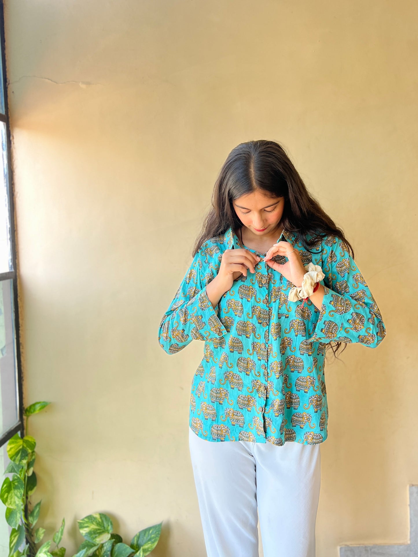 Animal Print Shirt with full sleeve
