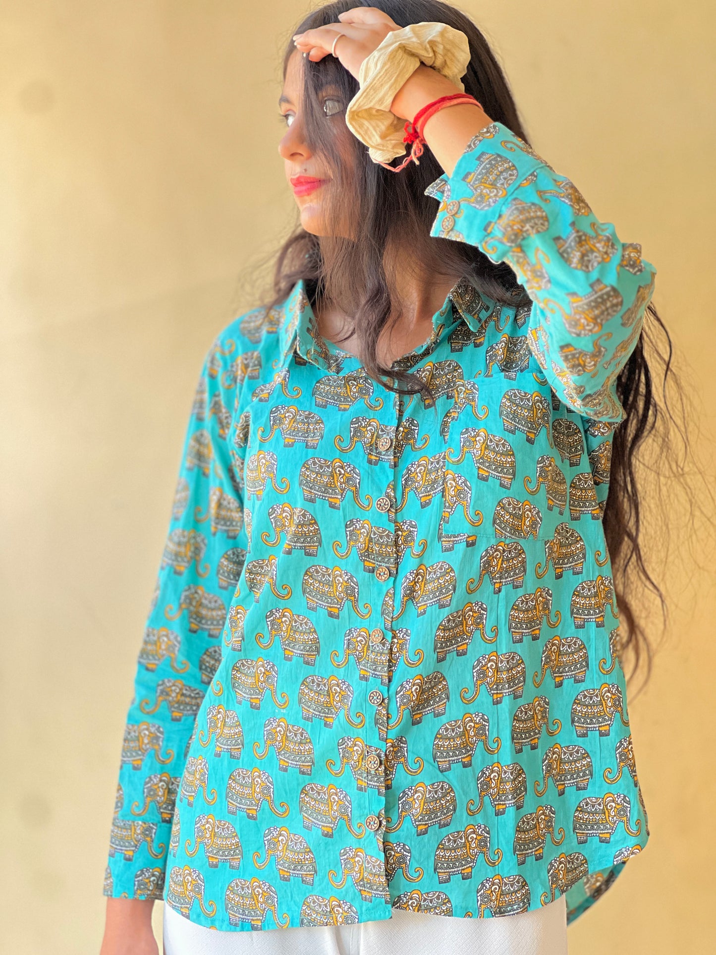 Animal Print Shirt with full sleeve