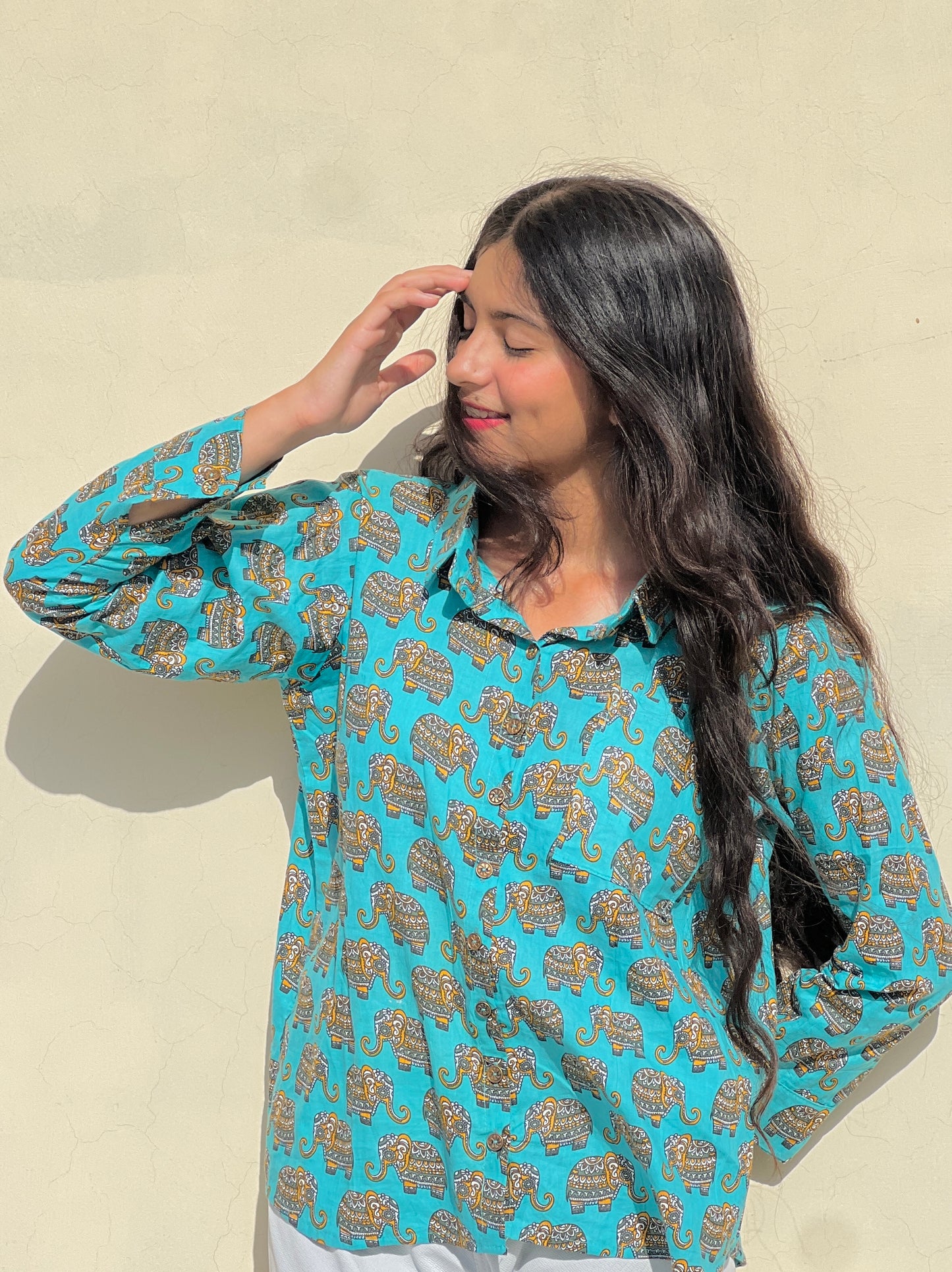 Animal Print Shirt with full sleeve