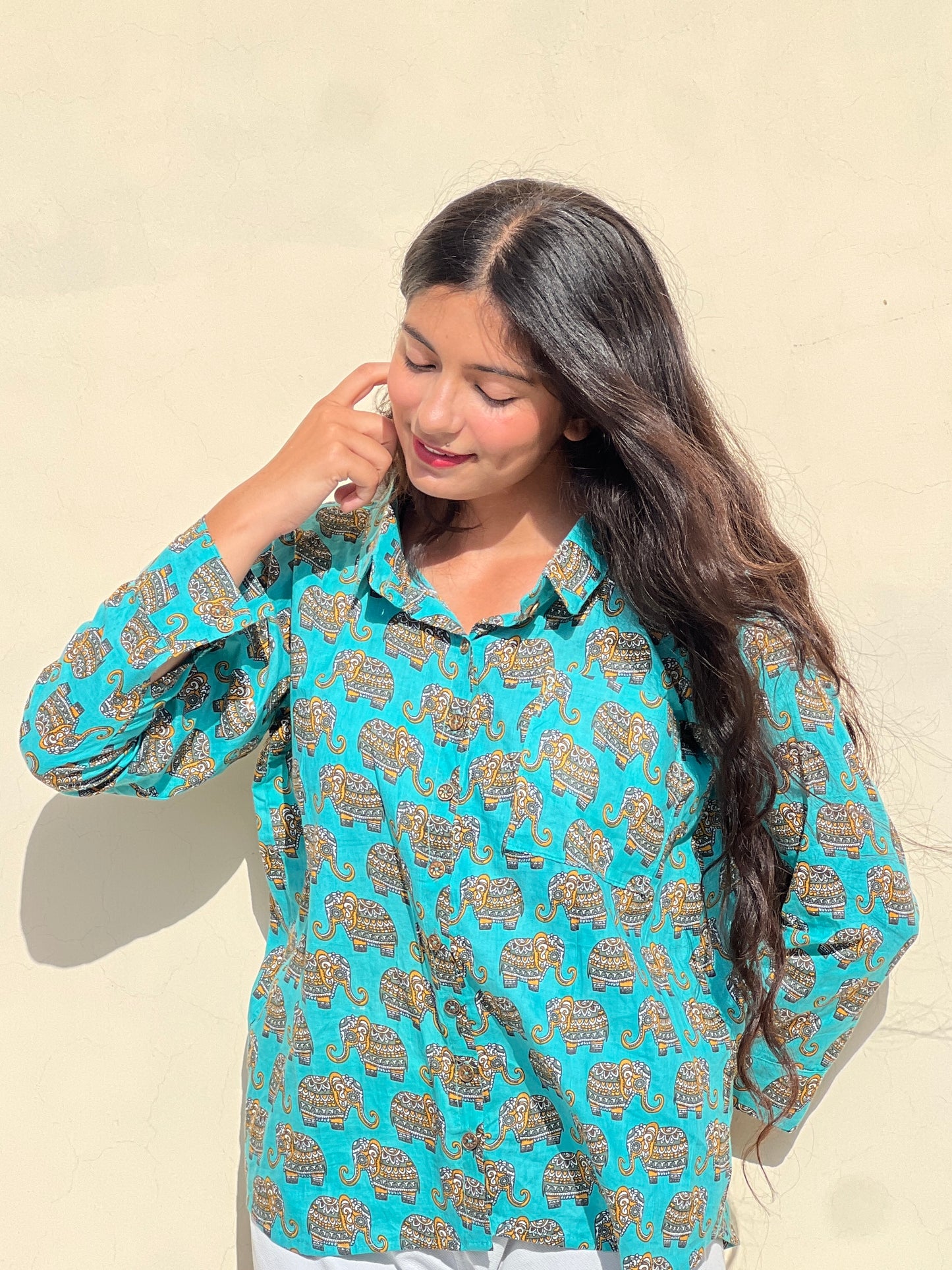 Animal Print Shirt with full sleeve