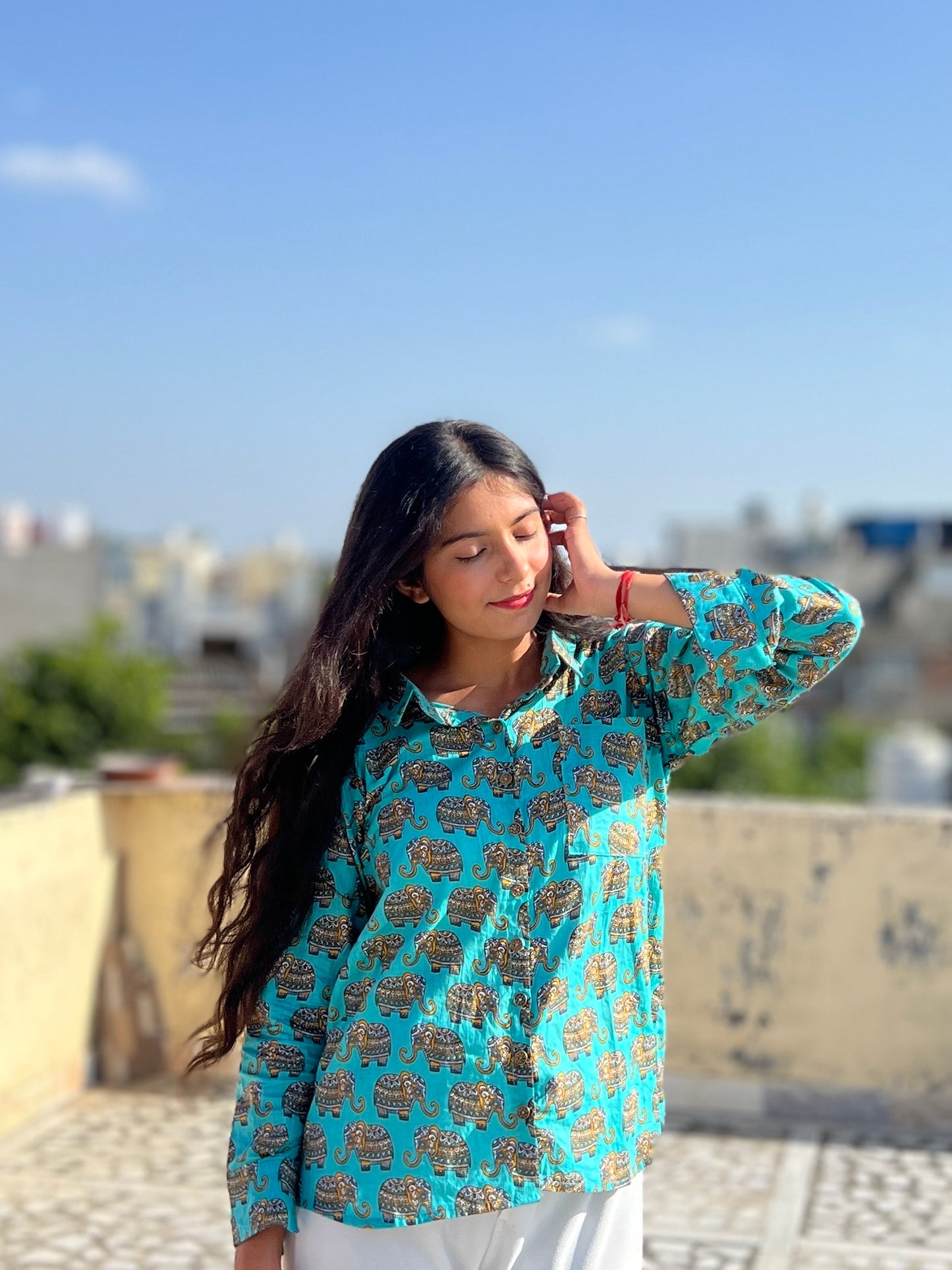 Animal Print Shirt with full sleeve