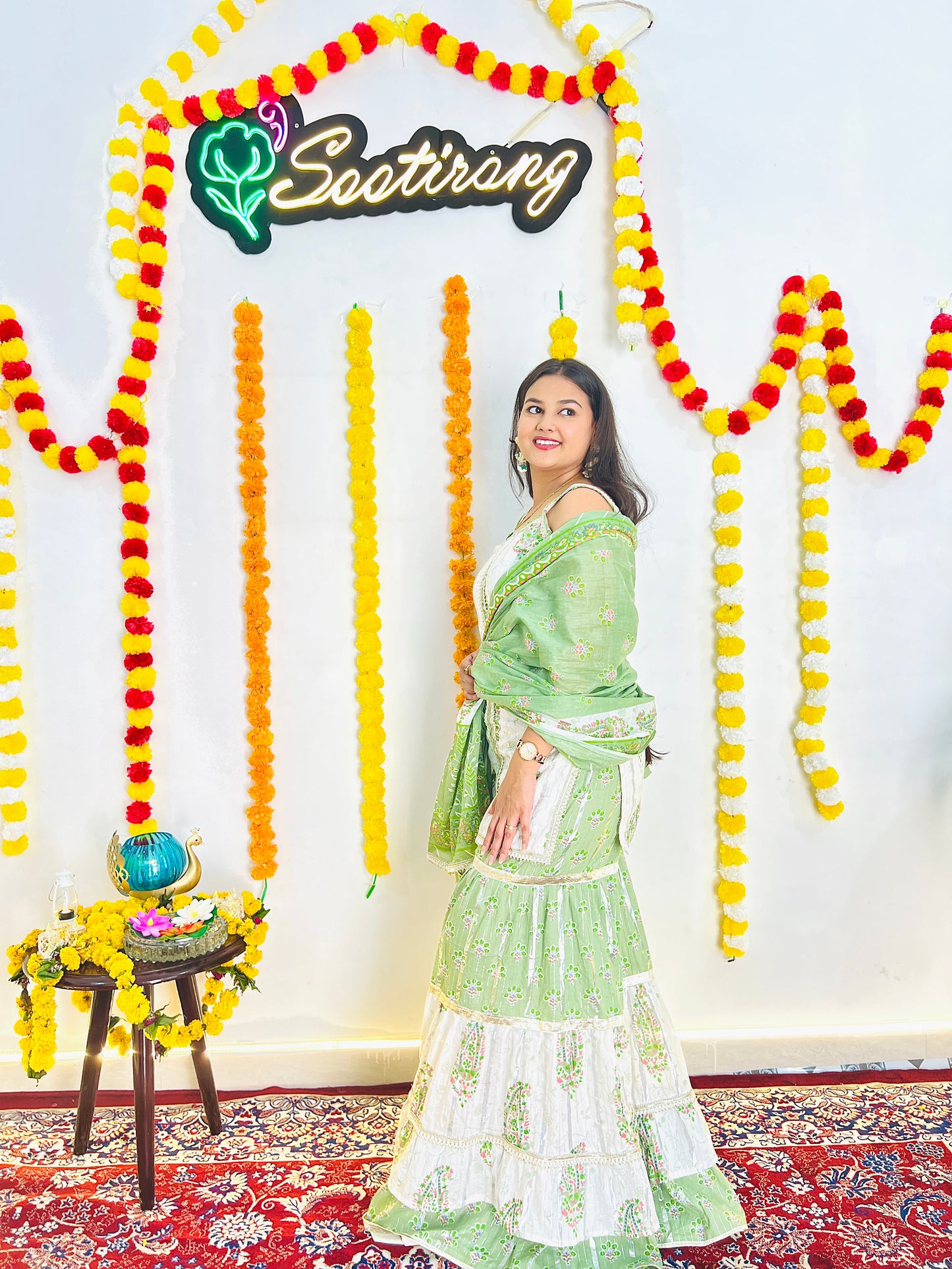 Light Green Shrara Suit