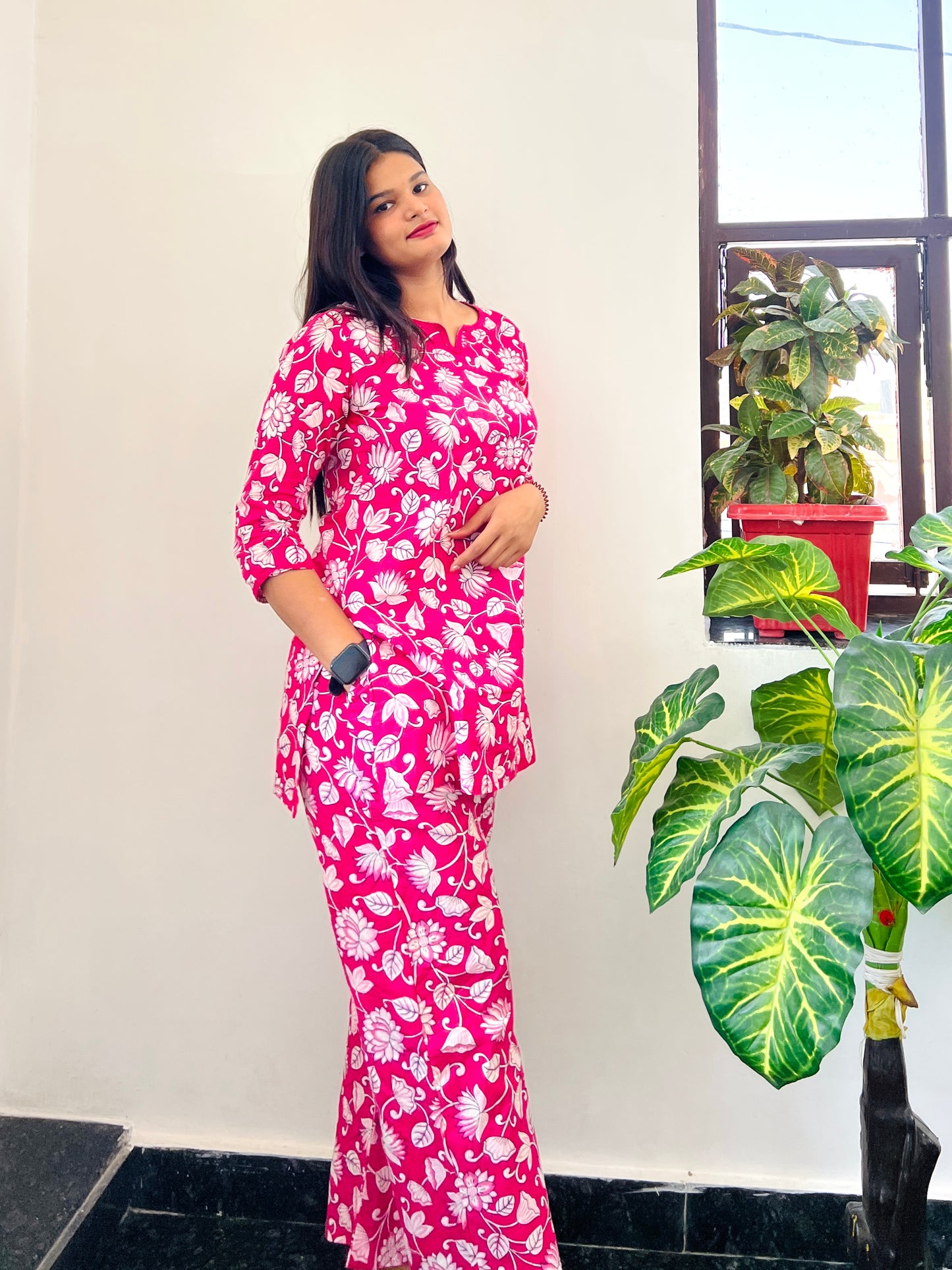 Pink floral Co-ord Sets